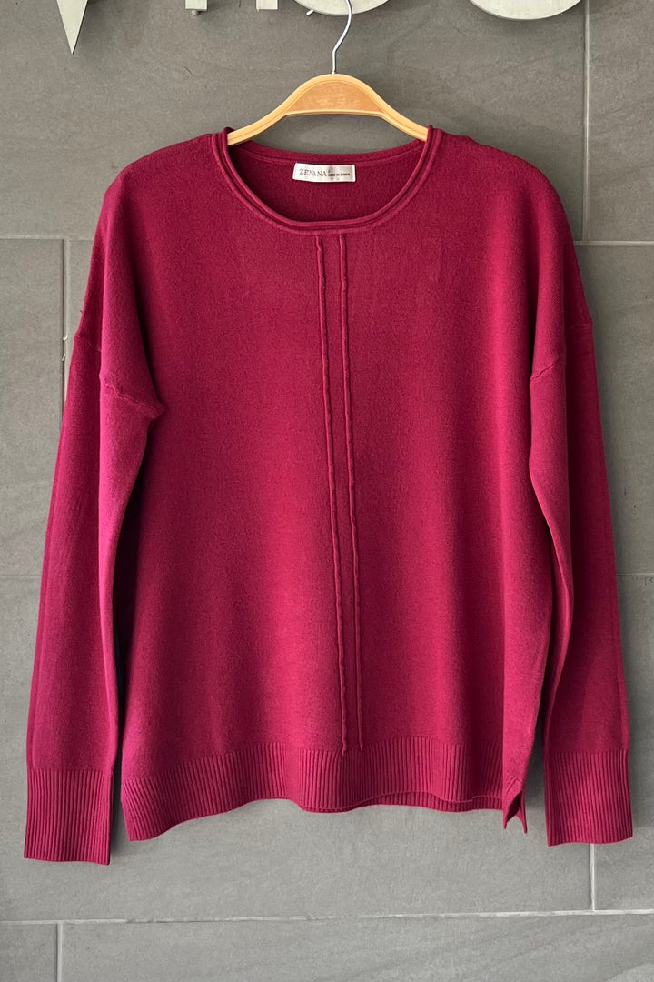 Zen Aubrey Knit Sweater (Cabernet)