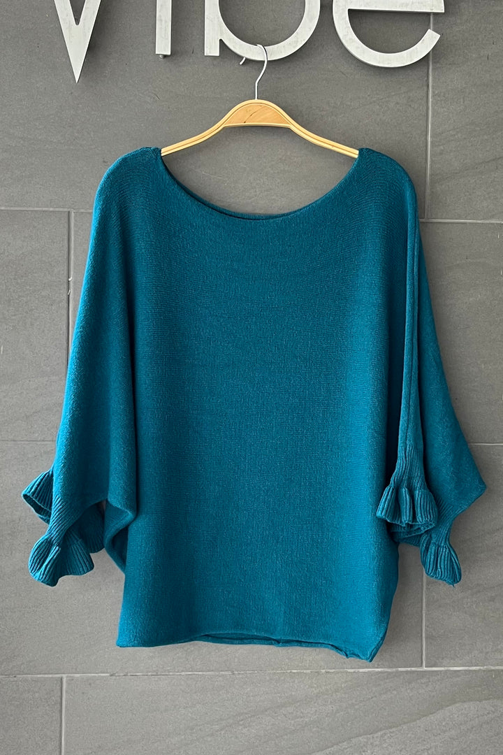 Meo Knit Flutter Sweater (Ocean)