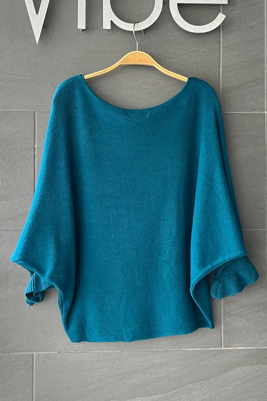 Meo Knit Flutter Sweater (Ocean)