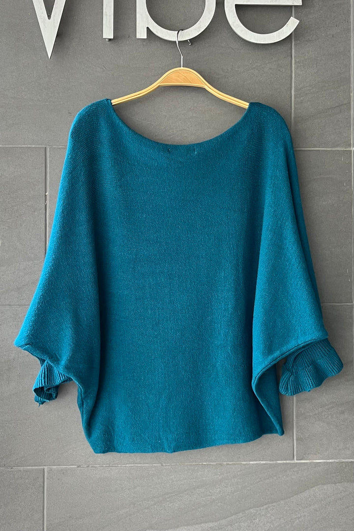 Meo Knit Flutter Sweater (Ocean)