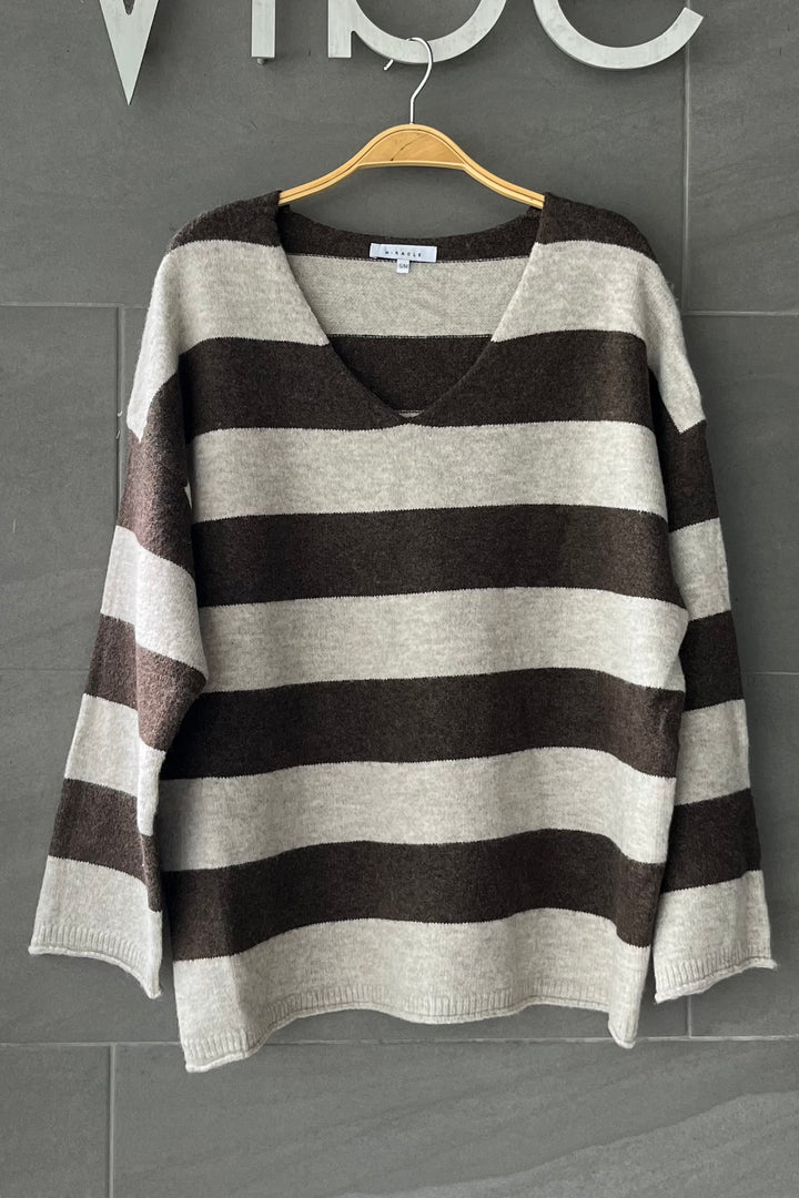 My Cozy Carter Sweater (Khaki/Brown)