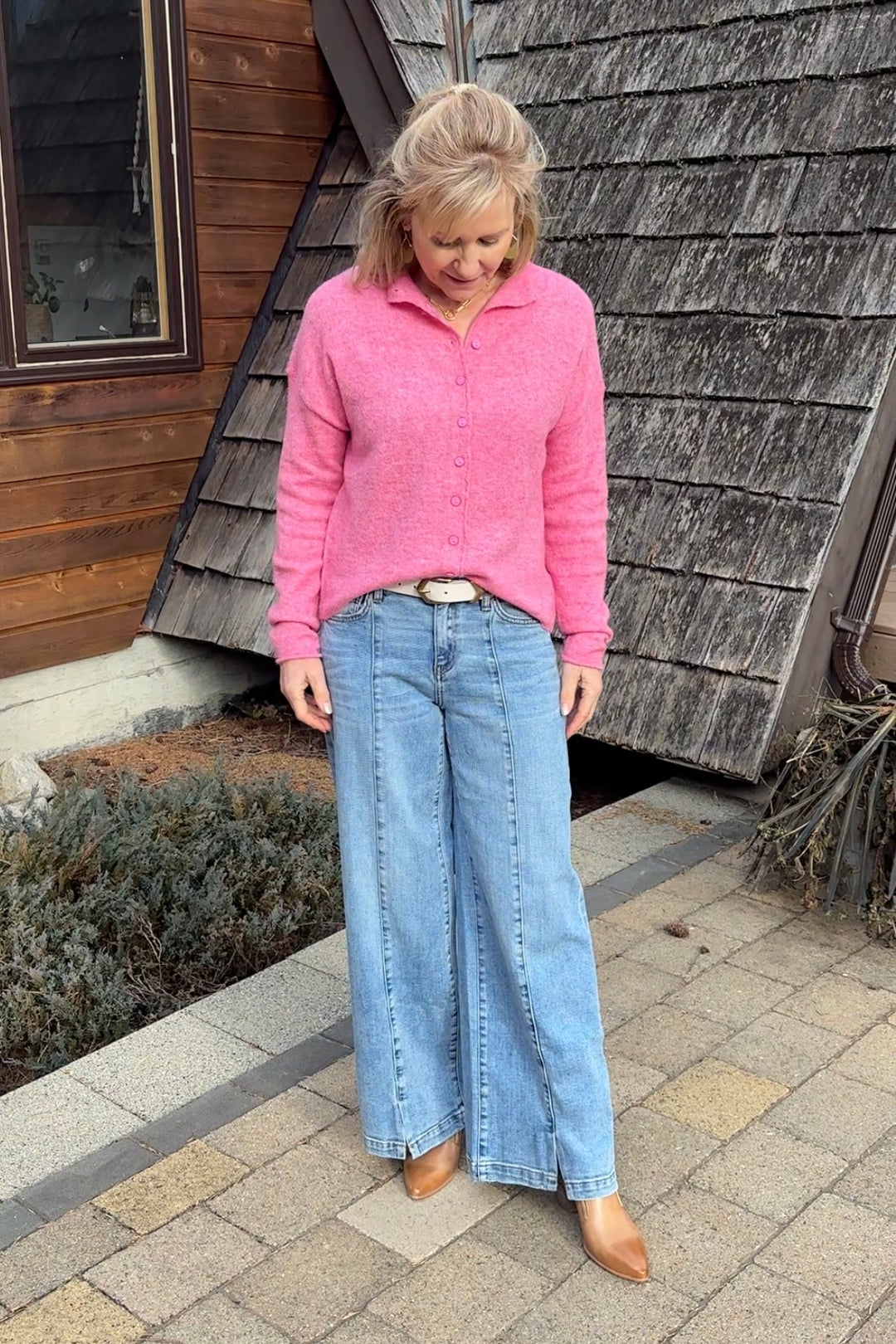 My Cozy Ultra Soft Button Cardi (Pink)