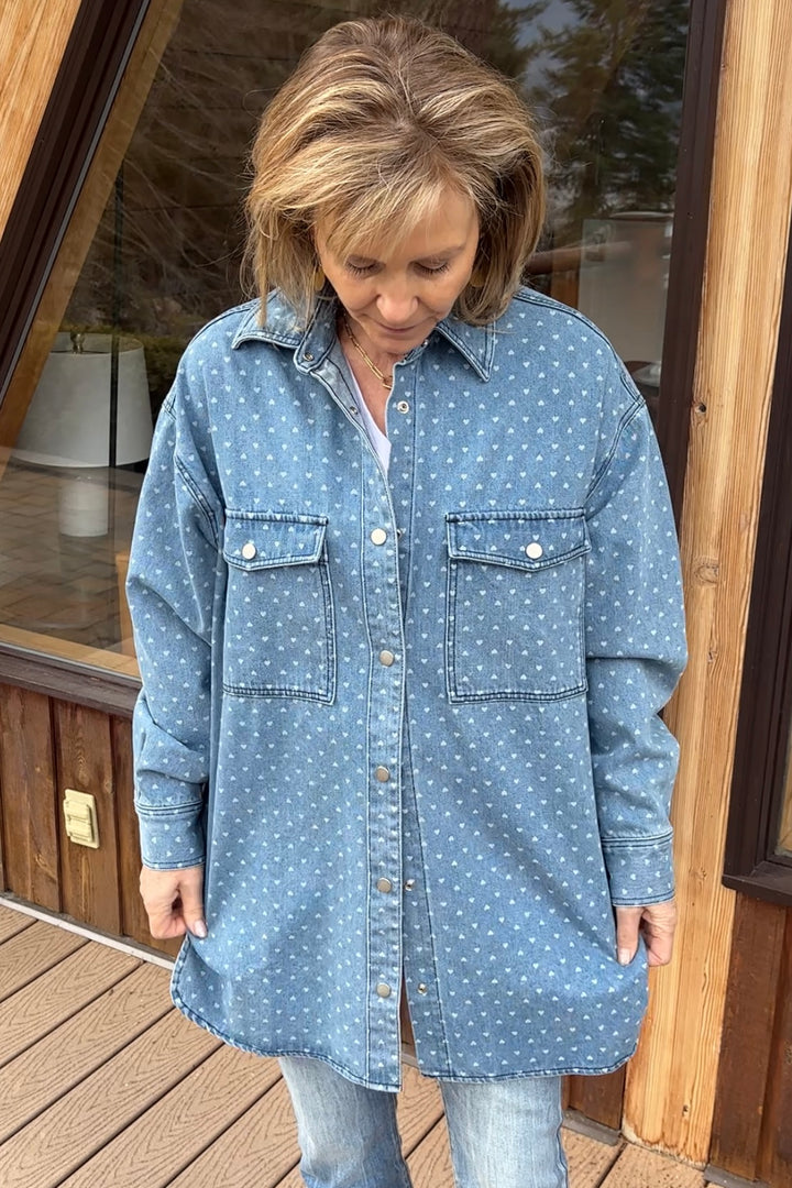 Brunette The Label Shania Denim Hearts Jacket