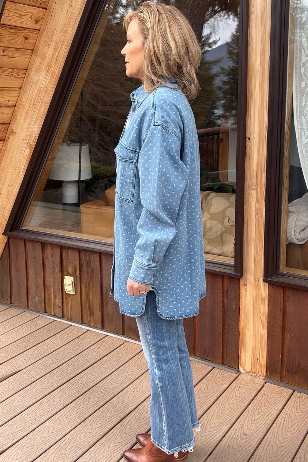 Brunette The Label Shania Denim Hearts Jacket