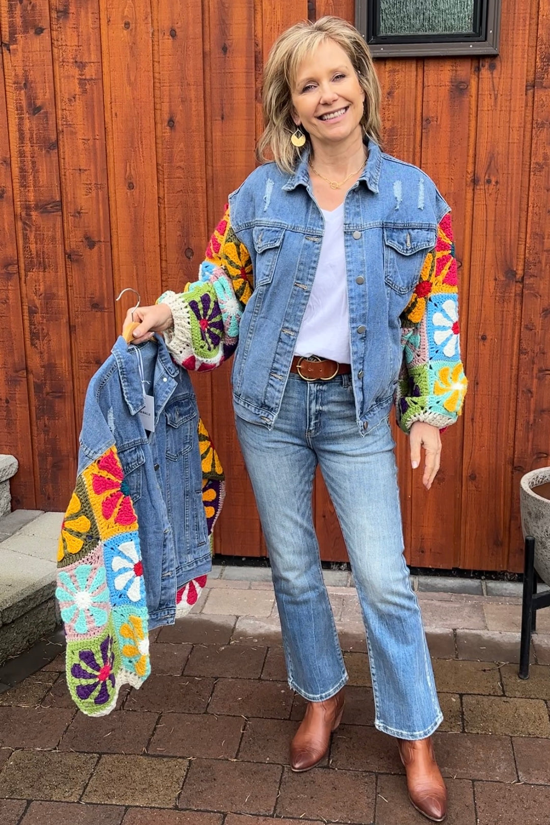 My Cozy Crochet Denim Jacket