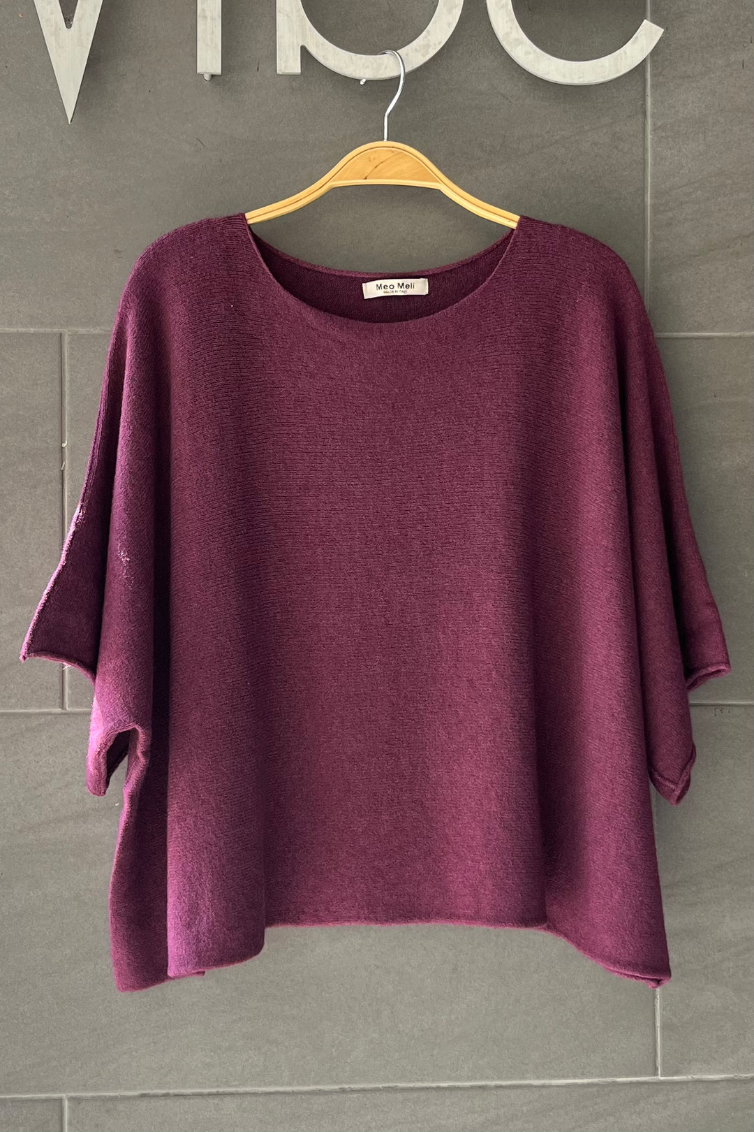 Meo Boxy Sweater Tee (Plum)