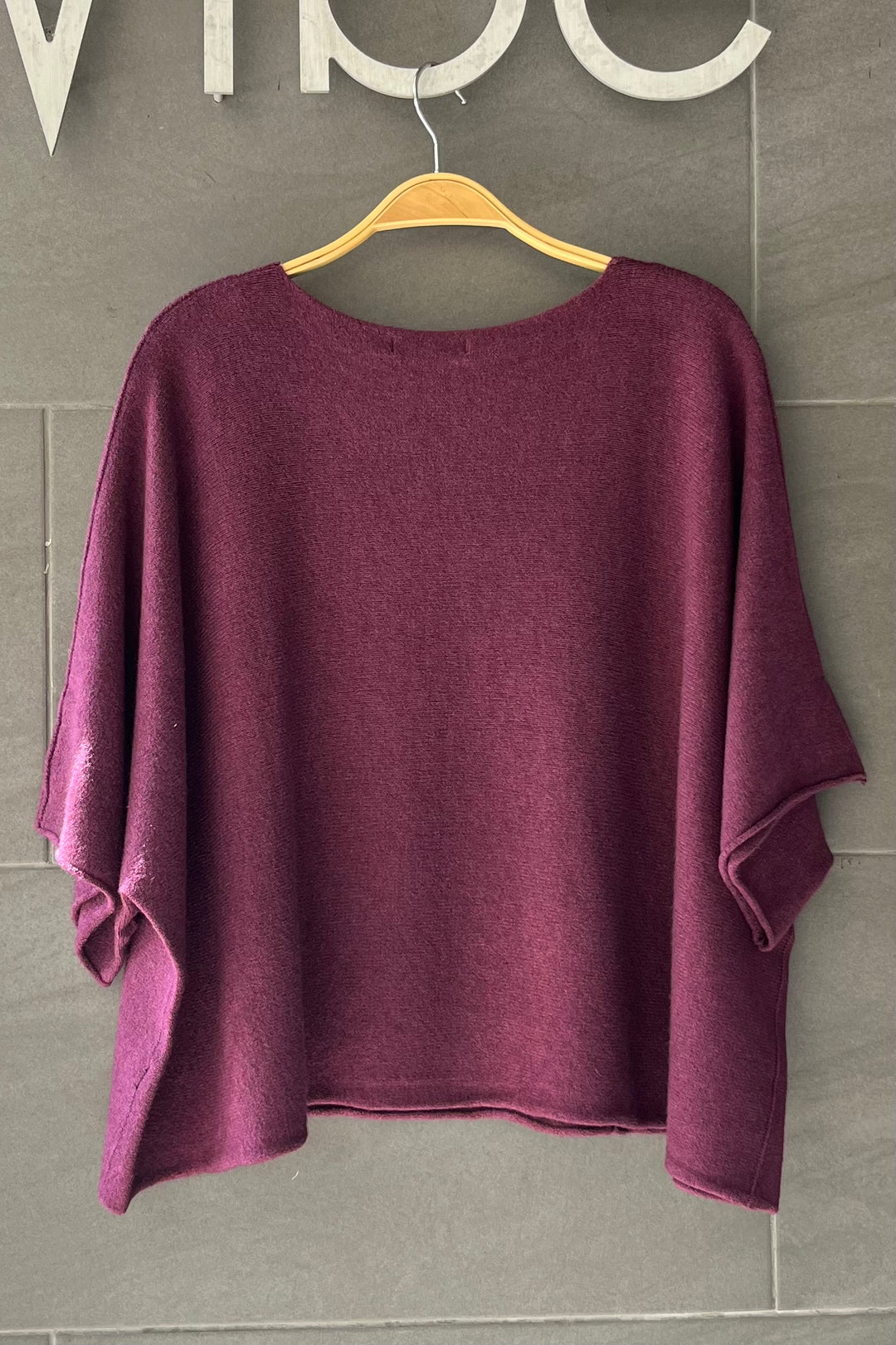 Meo Boxy Sweater Tee (Plum)