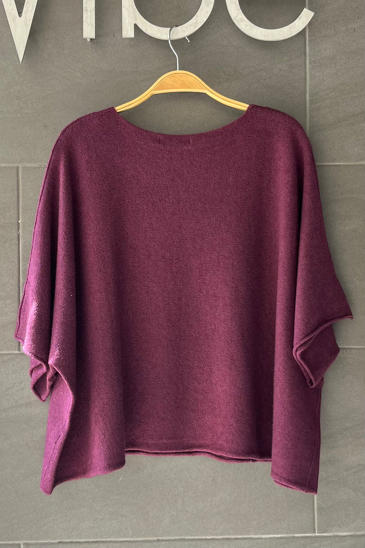 Meo Boxy Sweater Tee (Plum)