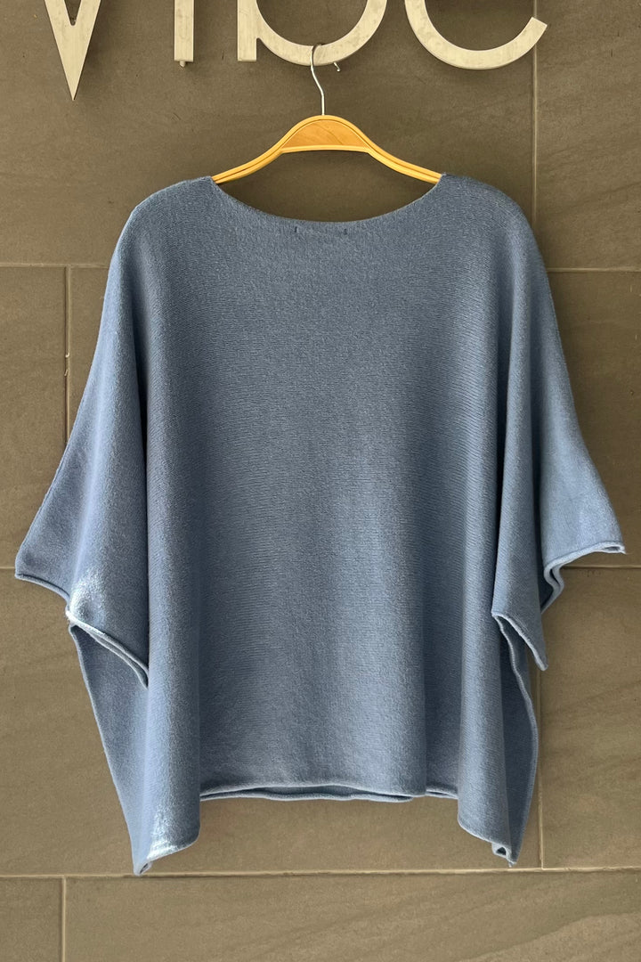 Meo Boxy Sweater Tee (Dark Denim)