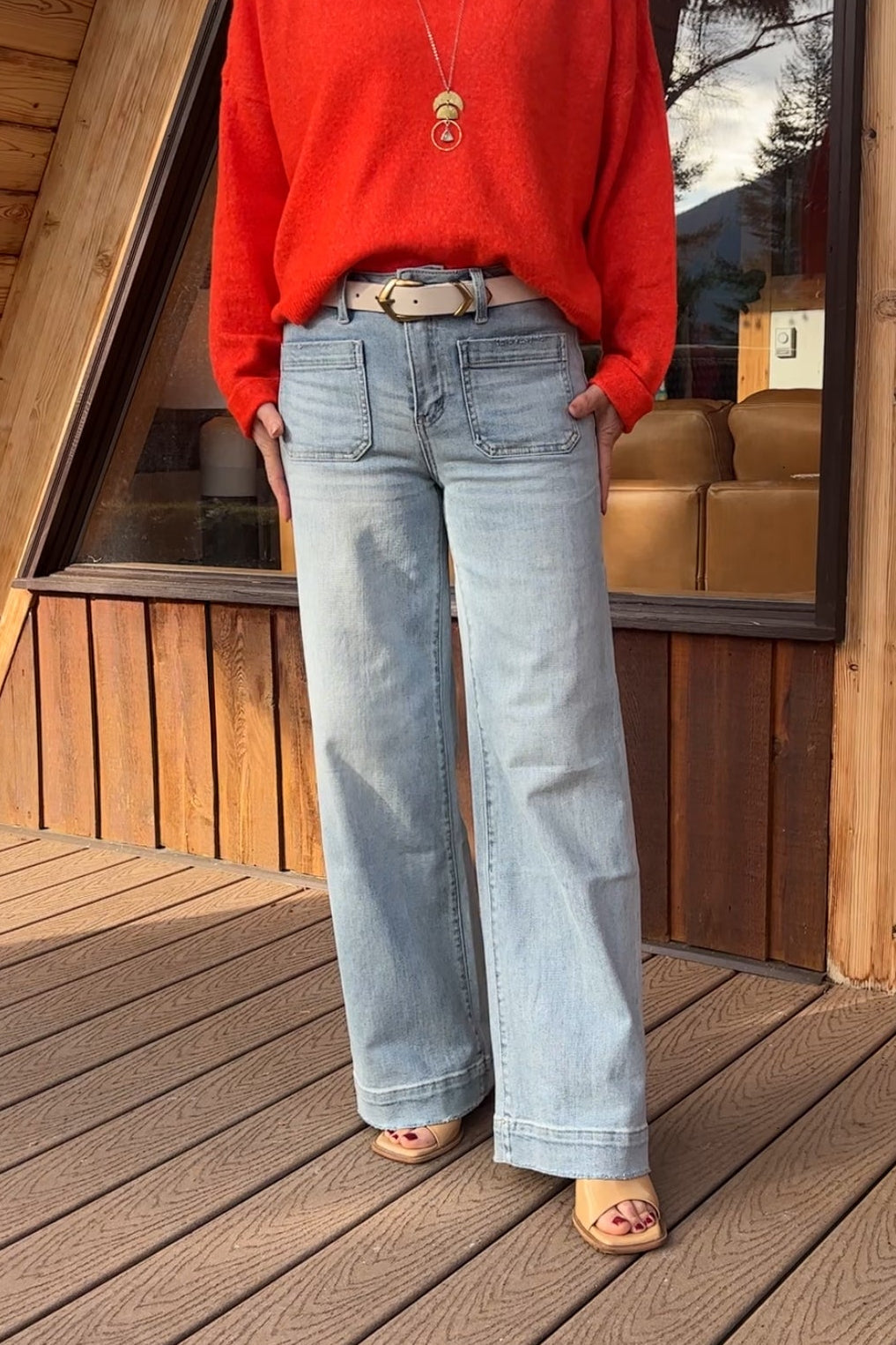 Flying Monkey Wide Leg Pocket Trouser