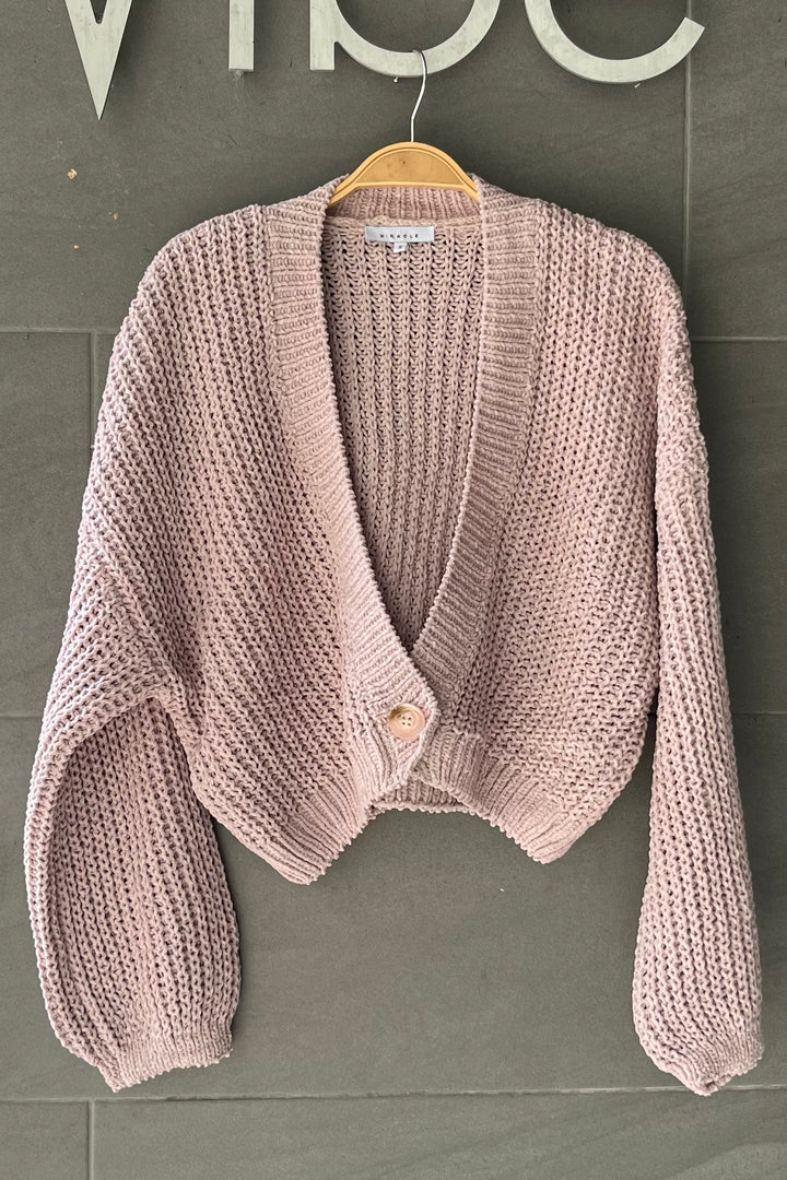 My Cozy Willow Chenille Cardigan (Nude)