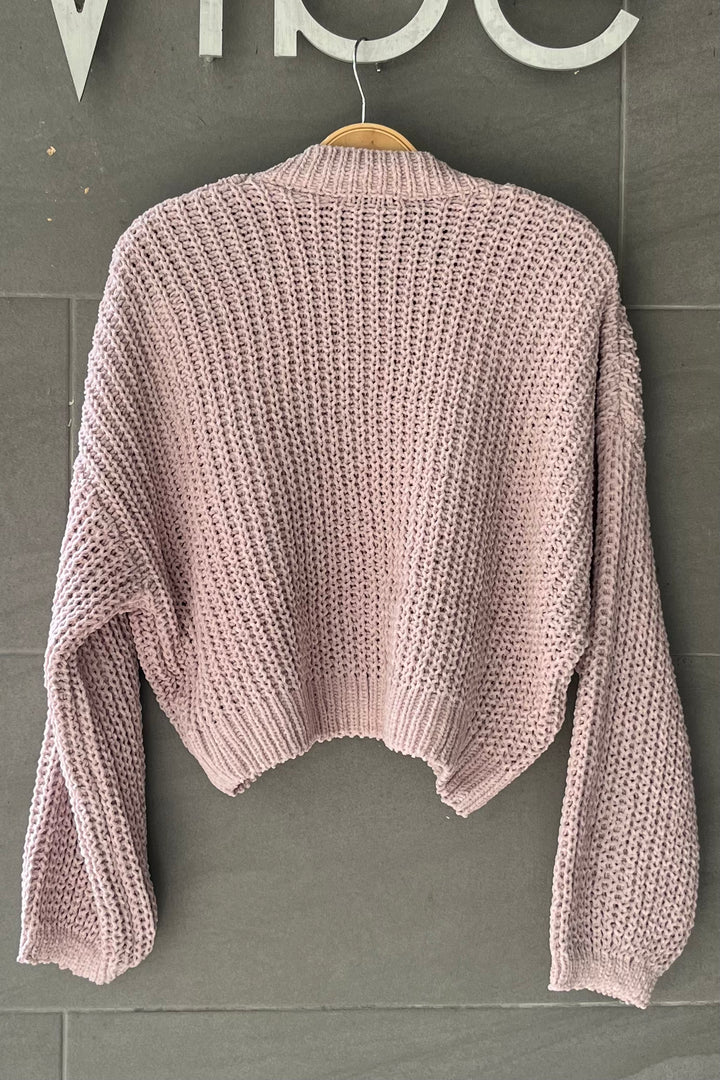 My Cozy Willow Chenille Cardigan (Nude)