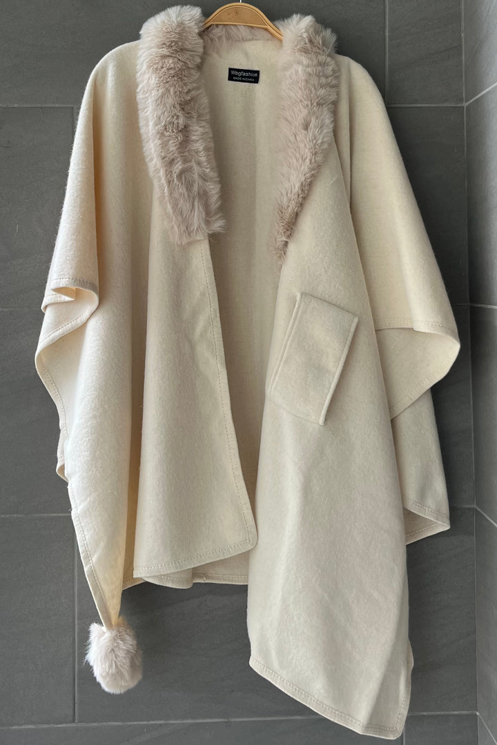 WBG Monroe Knit Shawl (Ivory)
