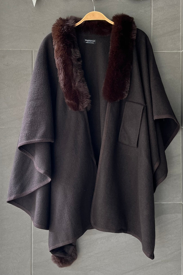 WBG Monroe Knit Shawl (Brown)