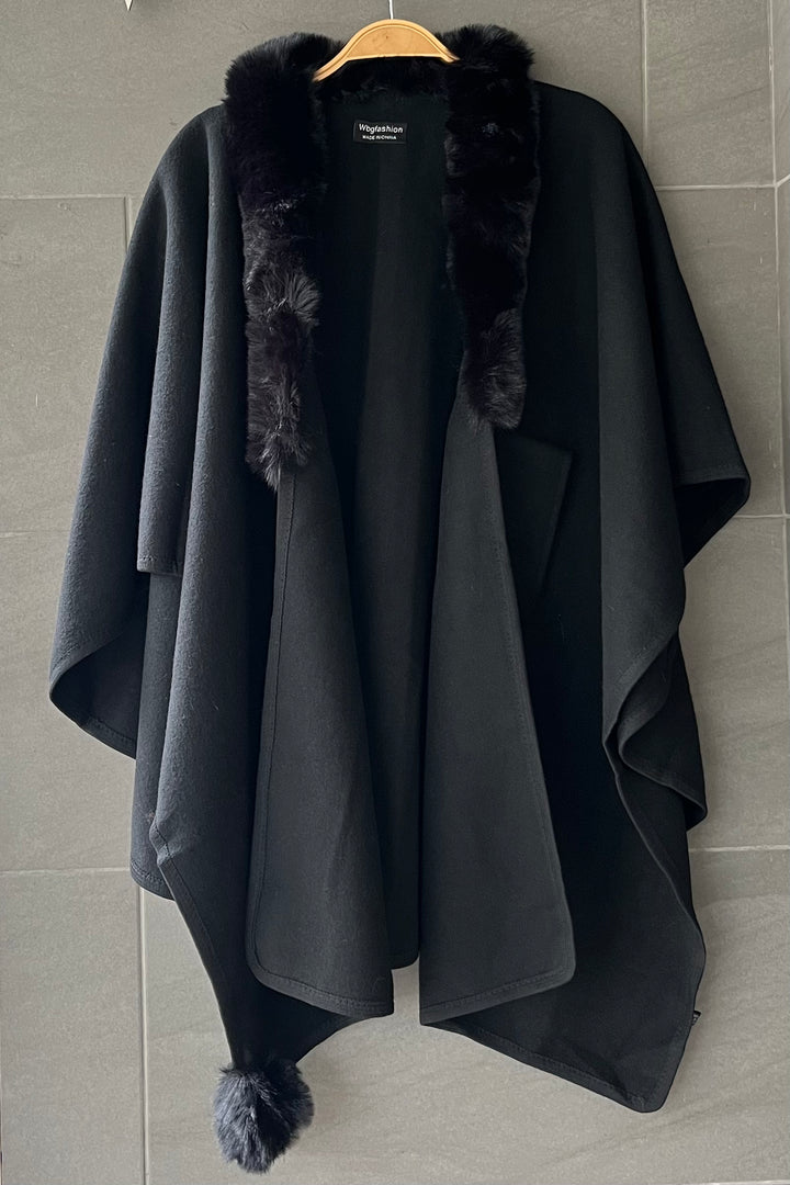 WBG Monroe Knit Shawl (Black)