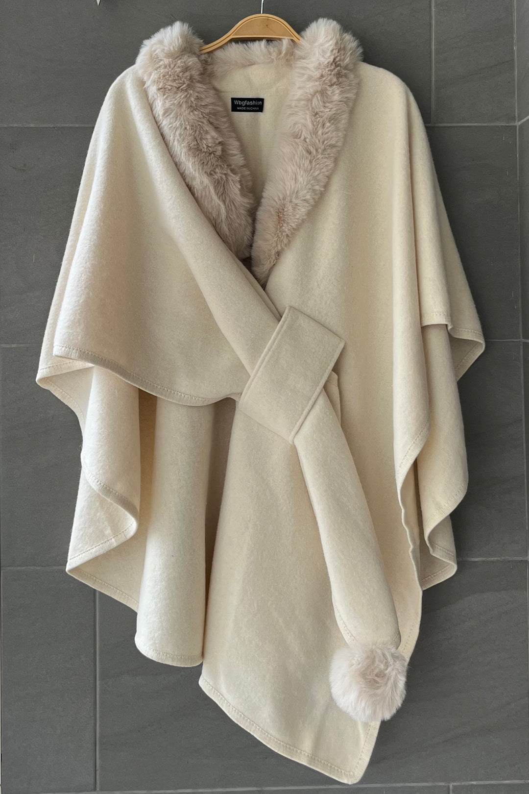 WBG Monroe Knit Shawl (Ivory)