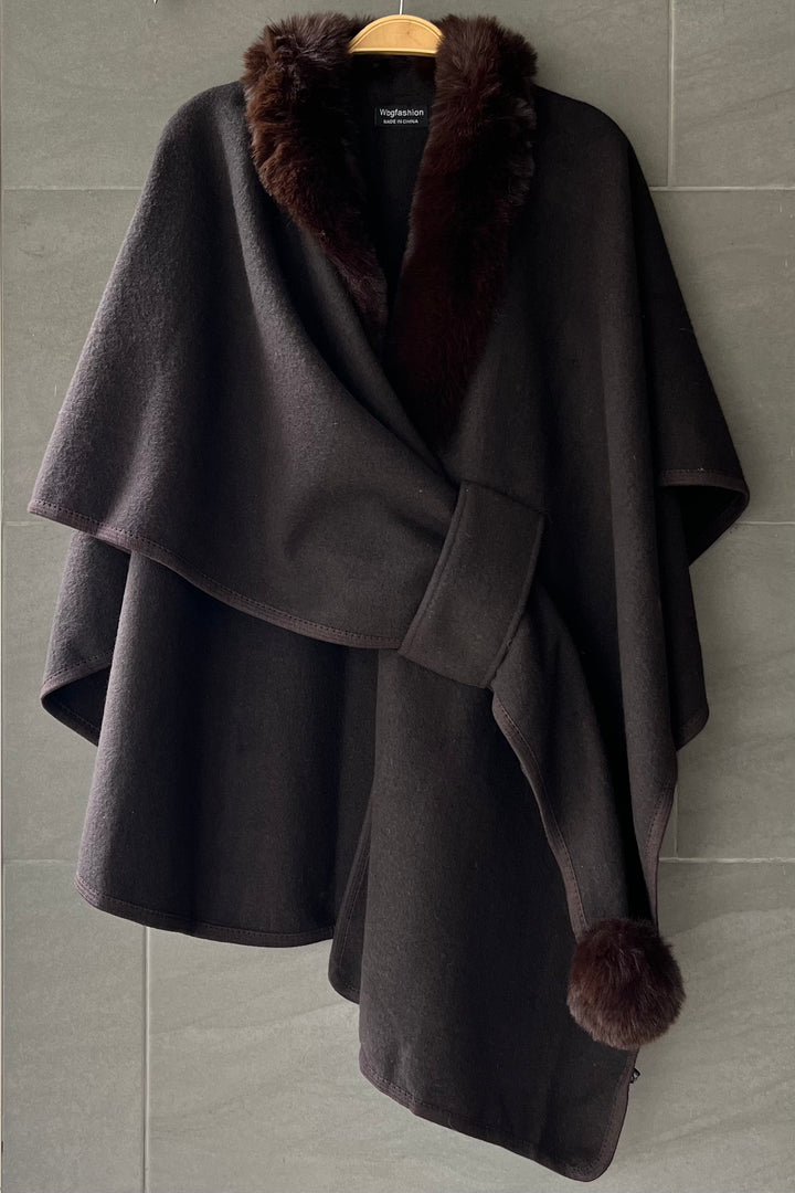 WBG Monroe Knit Shawl (Brown)