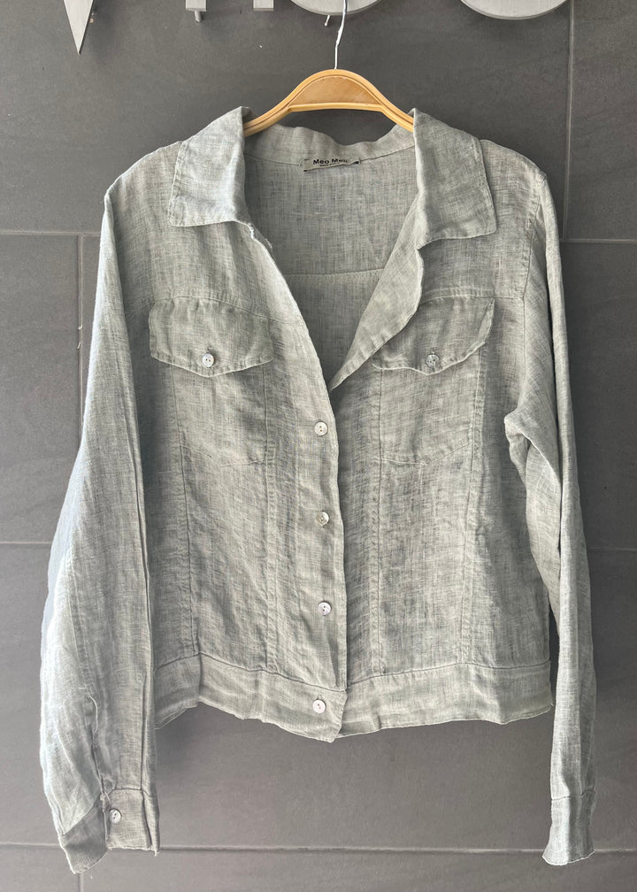 Meo Linen Santorini Jacket (Light Olive)