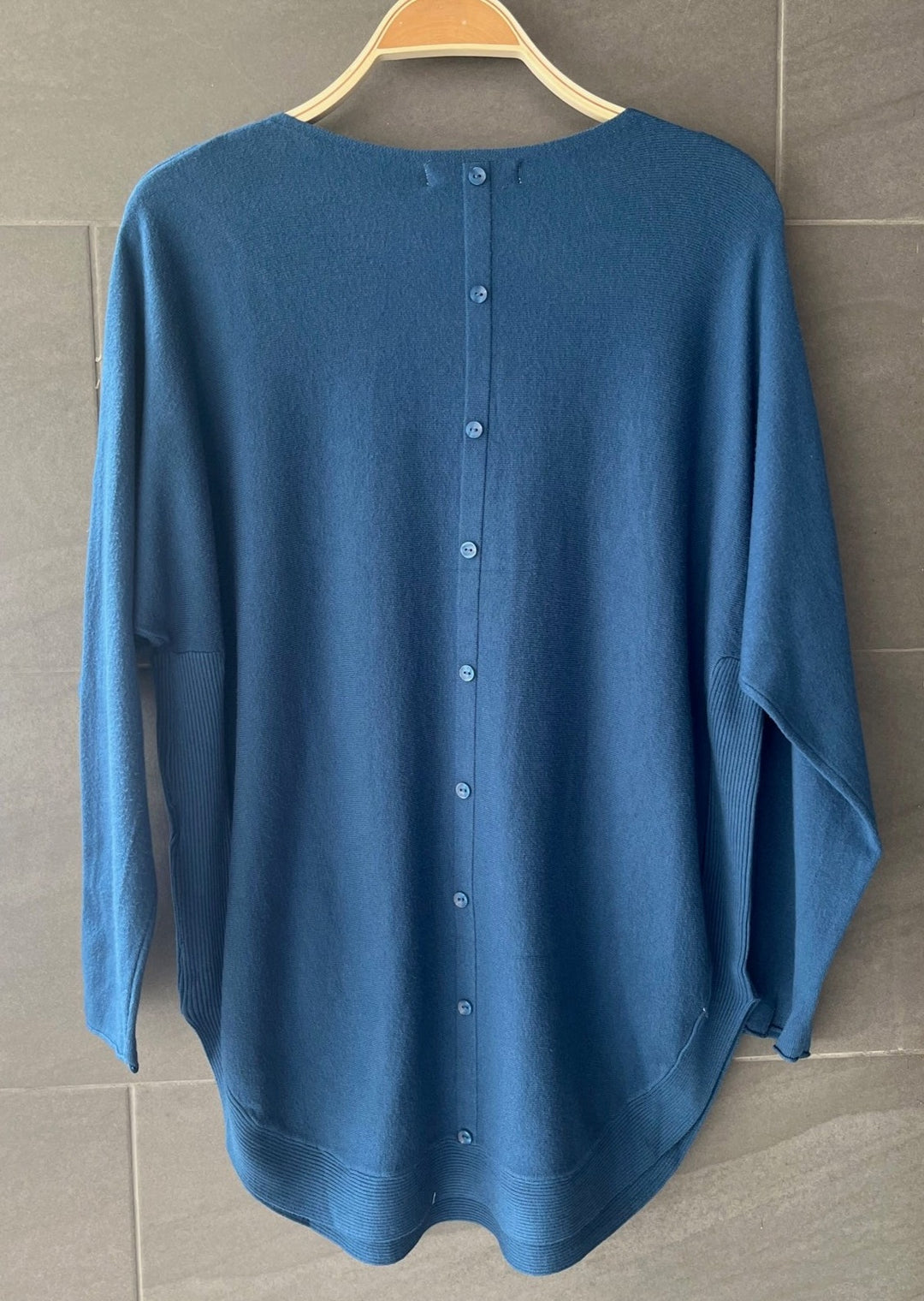 Meo Oversized Button Sweater (Dark Teal)