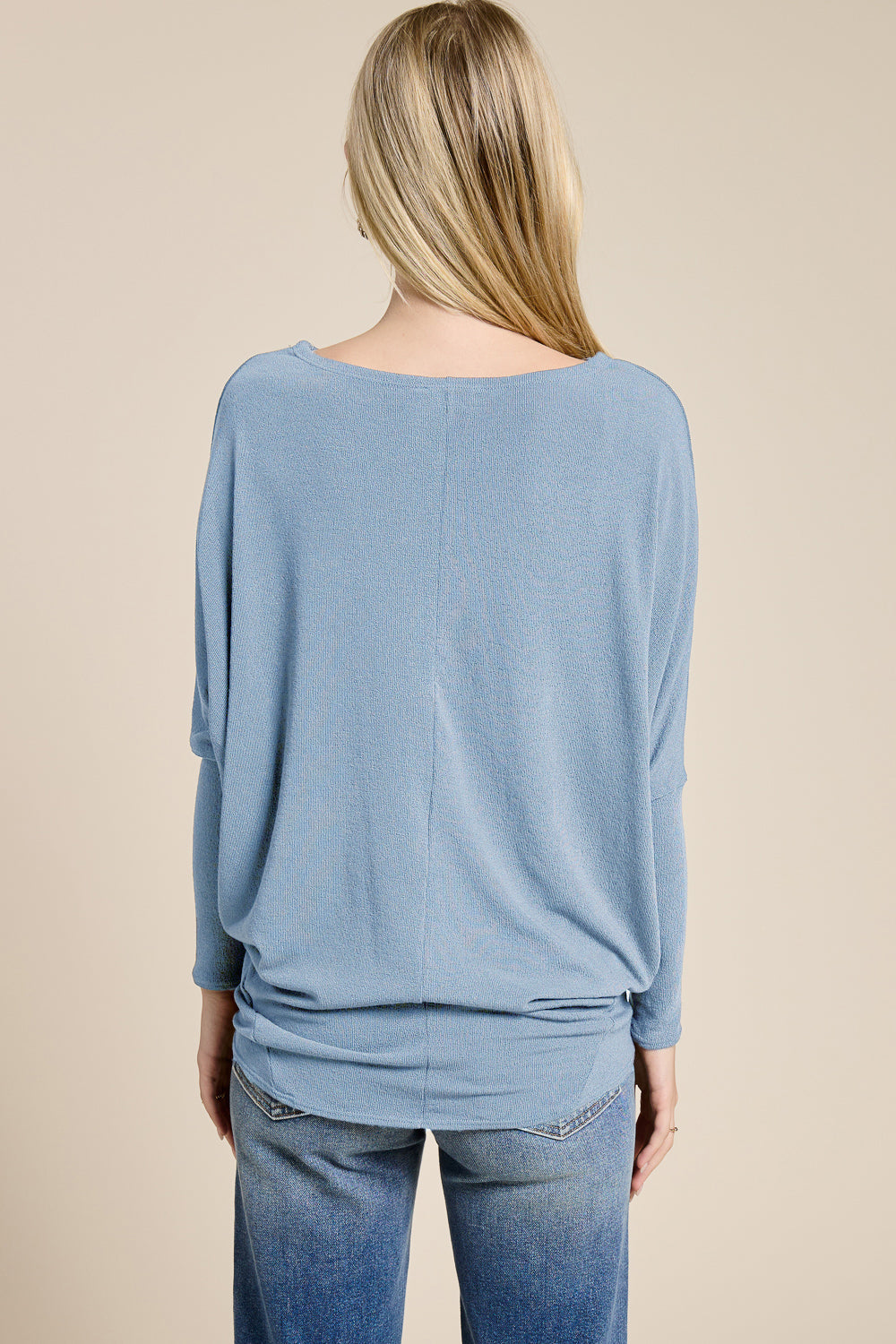 Jolie All Day Slouch Top (Faded Denim)