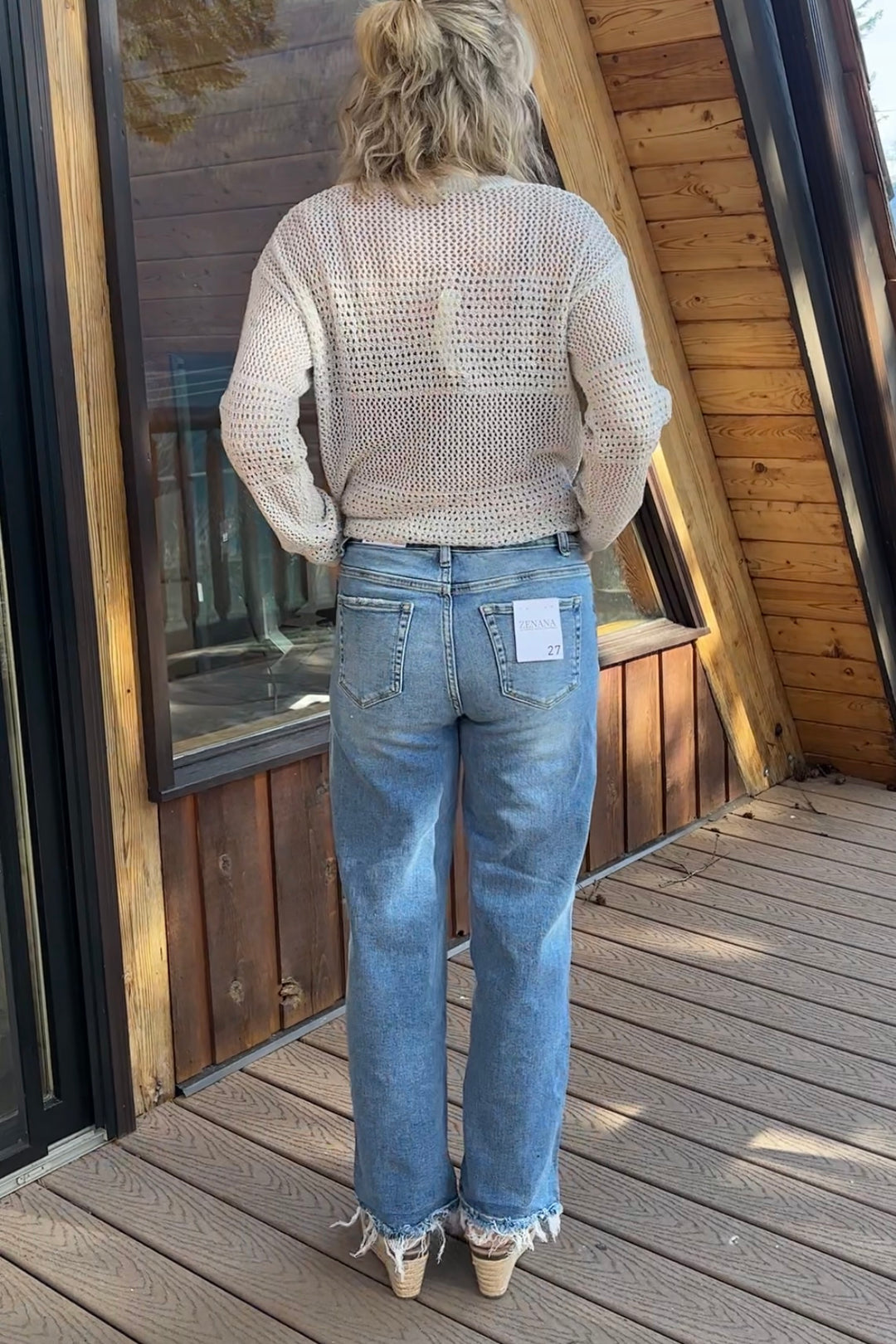 Zen Raw Hem Straight Leg Jean