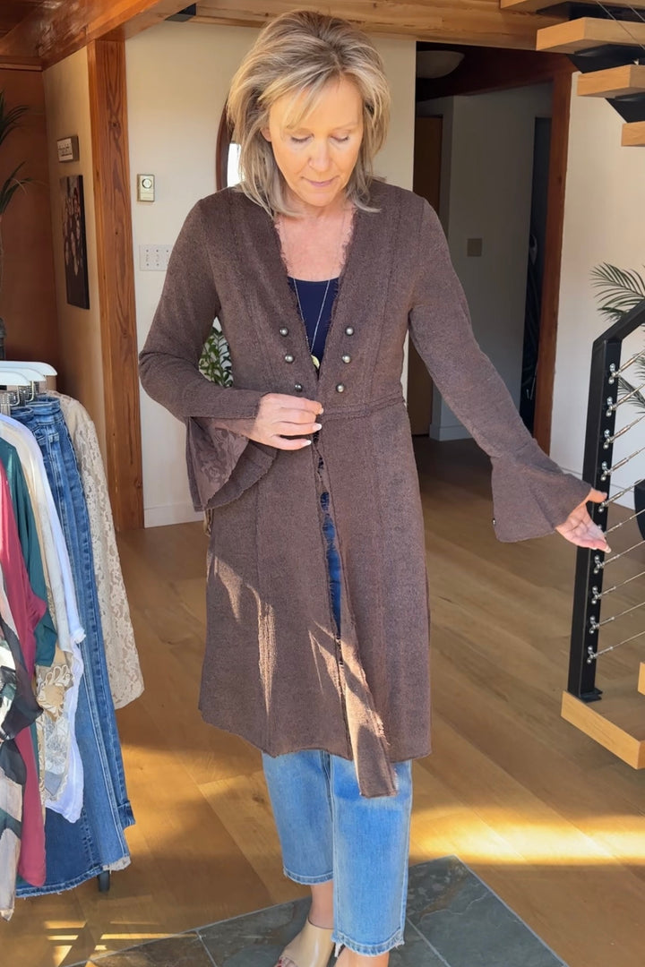 Vocal Macy Cardigan (Brown)