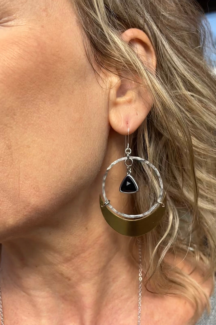 Eclipse Dangle Earrings (Onyx)