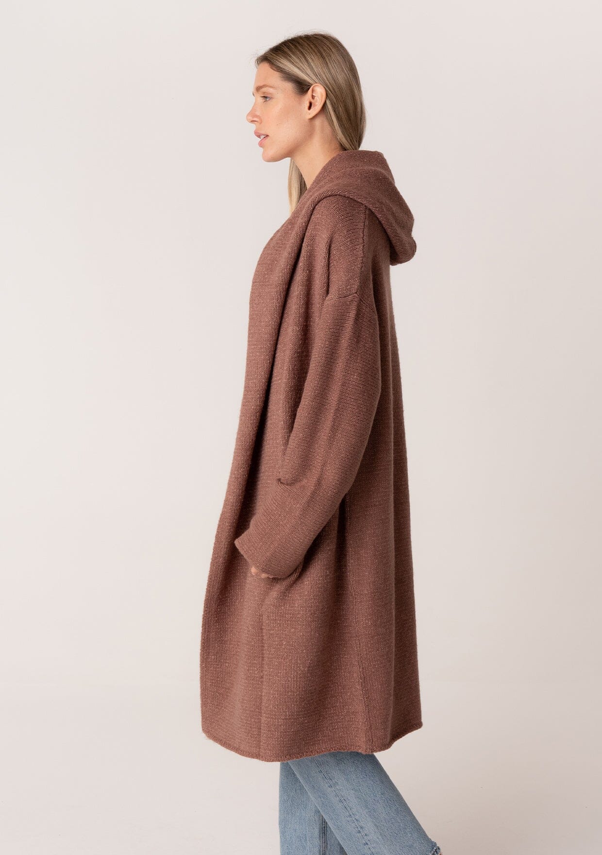 Lovestitch Coatigan Chocolate Mauve