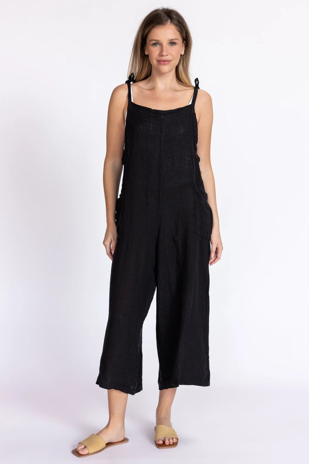 Lighter Days Linen Jumpsuit (Black)