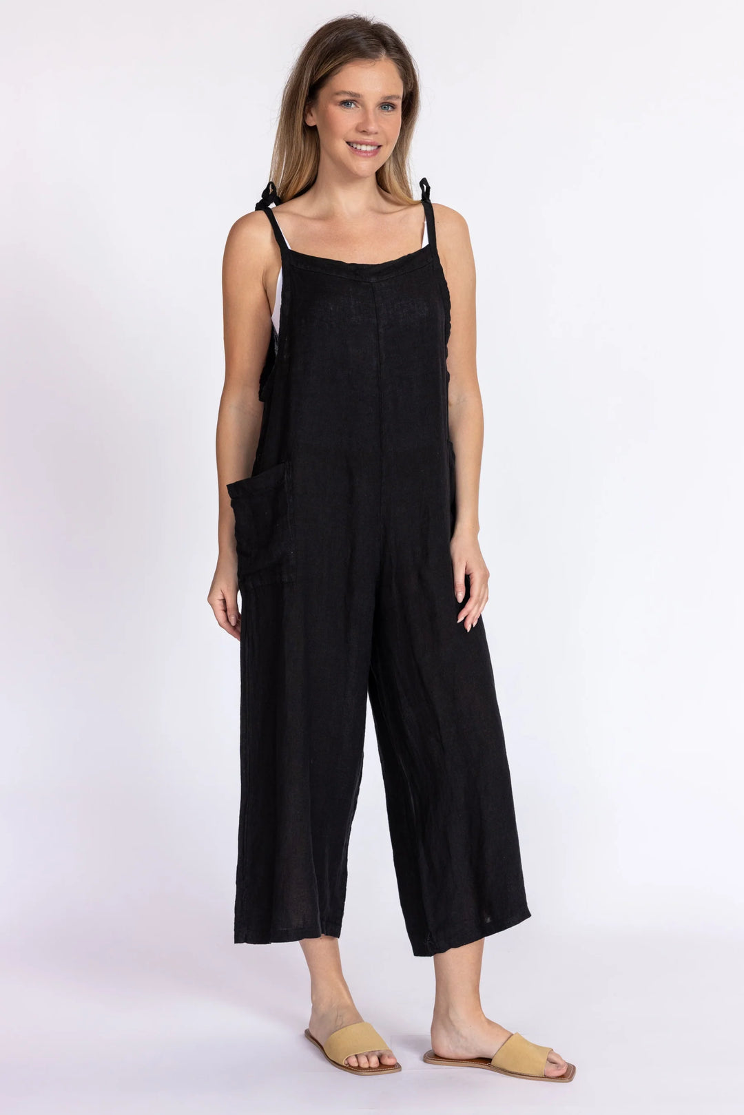 Lighter Days Linen Jumpsuit (Black)