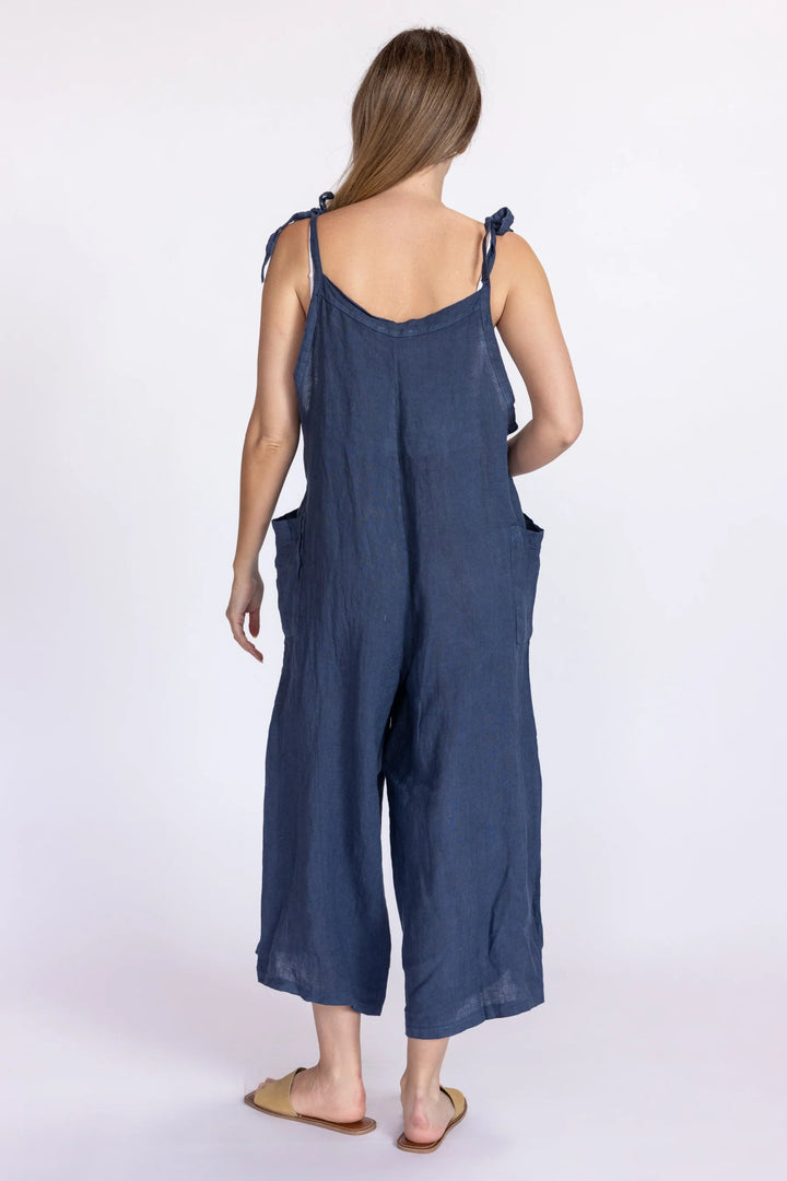 Lighter Days Linen Jumpsuit (Dark Denim)