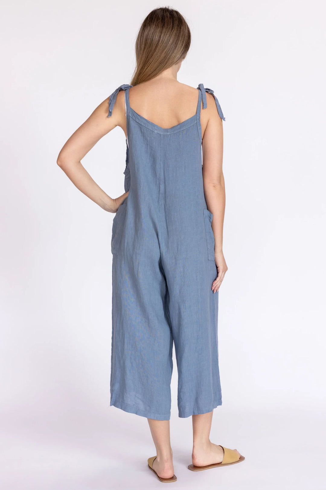Lighter Days Linen Jumpsuit (Light Denim)