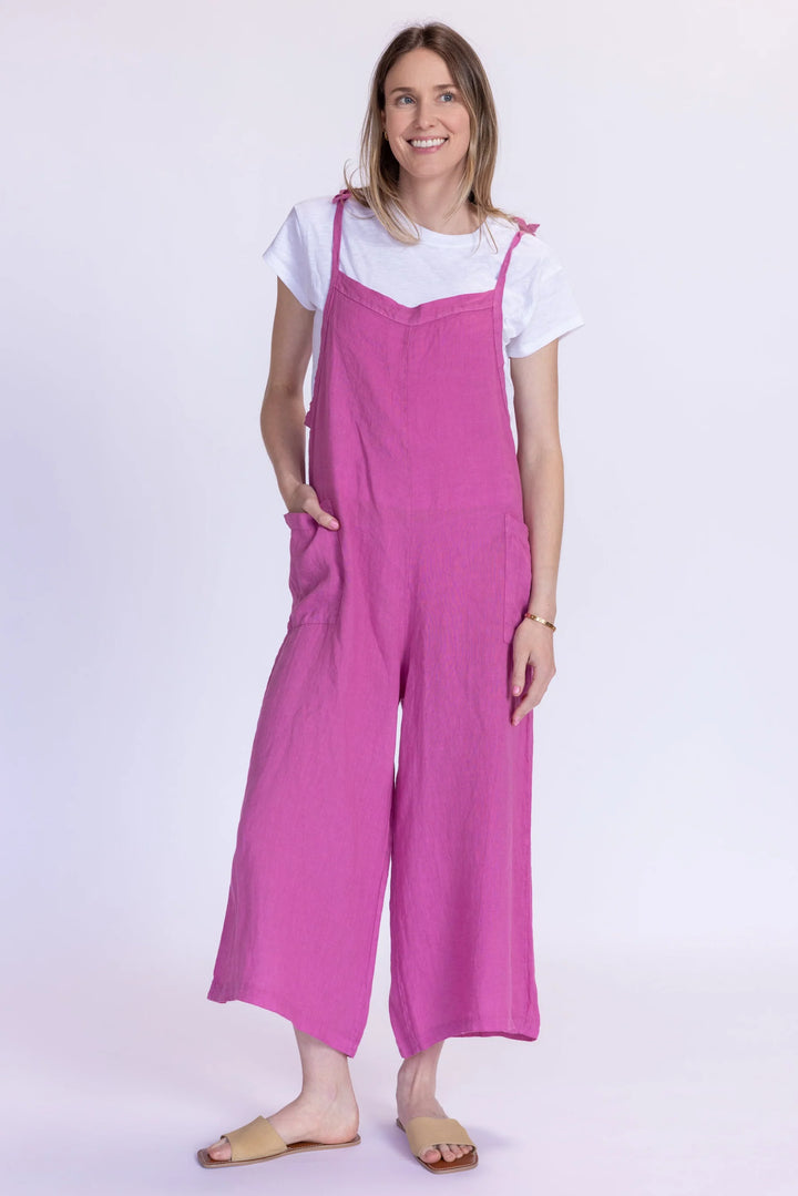 Lighter Days Linen Jumpsuit (Mauve)