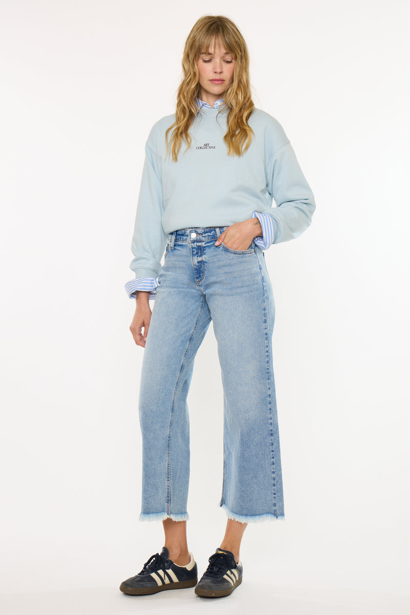 Kancan Melbourne Wide Leg Fray Jean