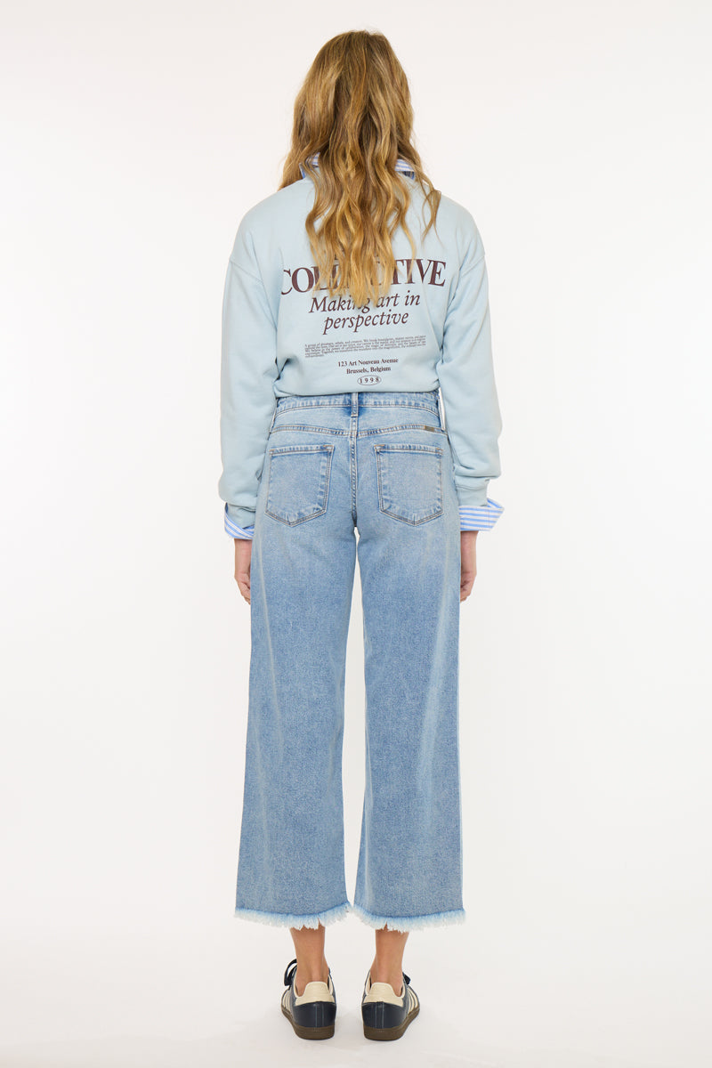 Kancan Melbourne Wide Leg Fray Jean