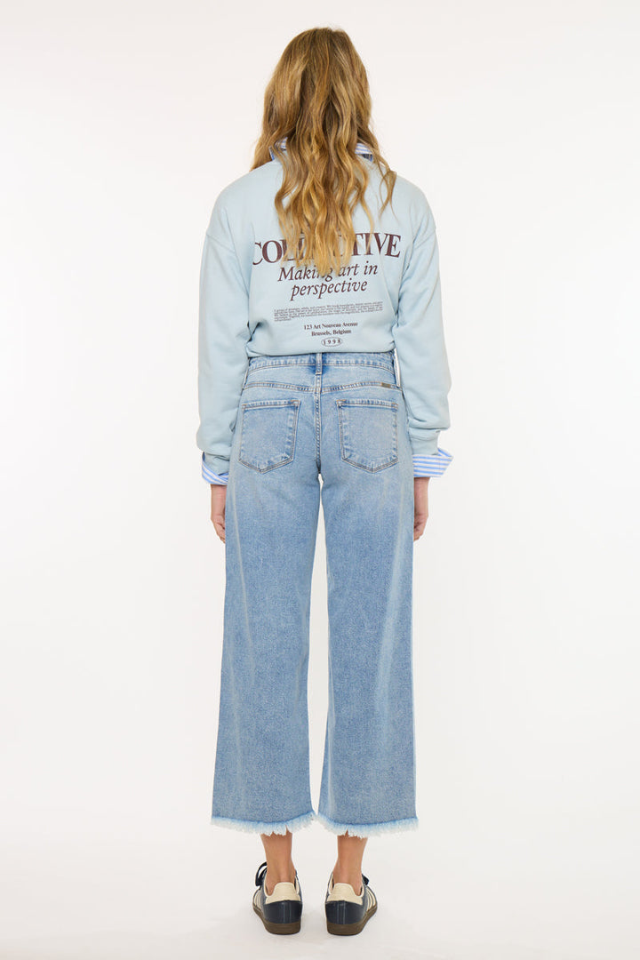 Kancan Melbourne Wide Leg Fray Jean