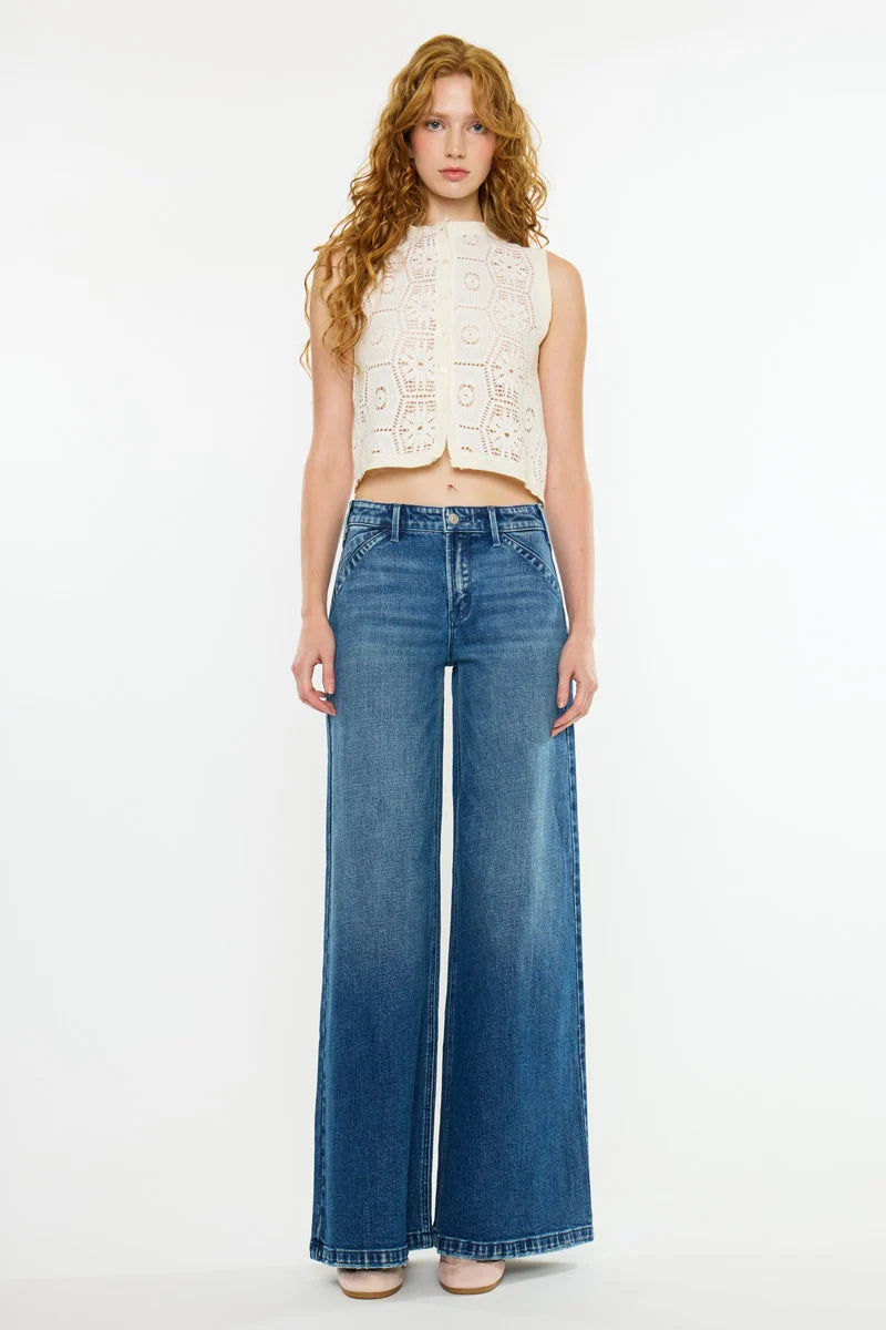 Kancan Dolly High Rise Wide Leg Jean