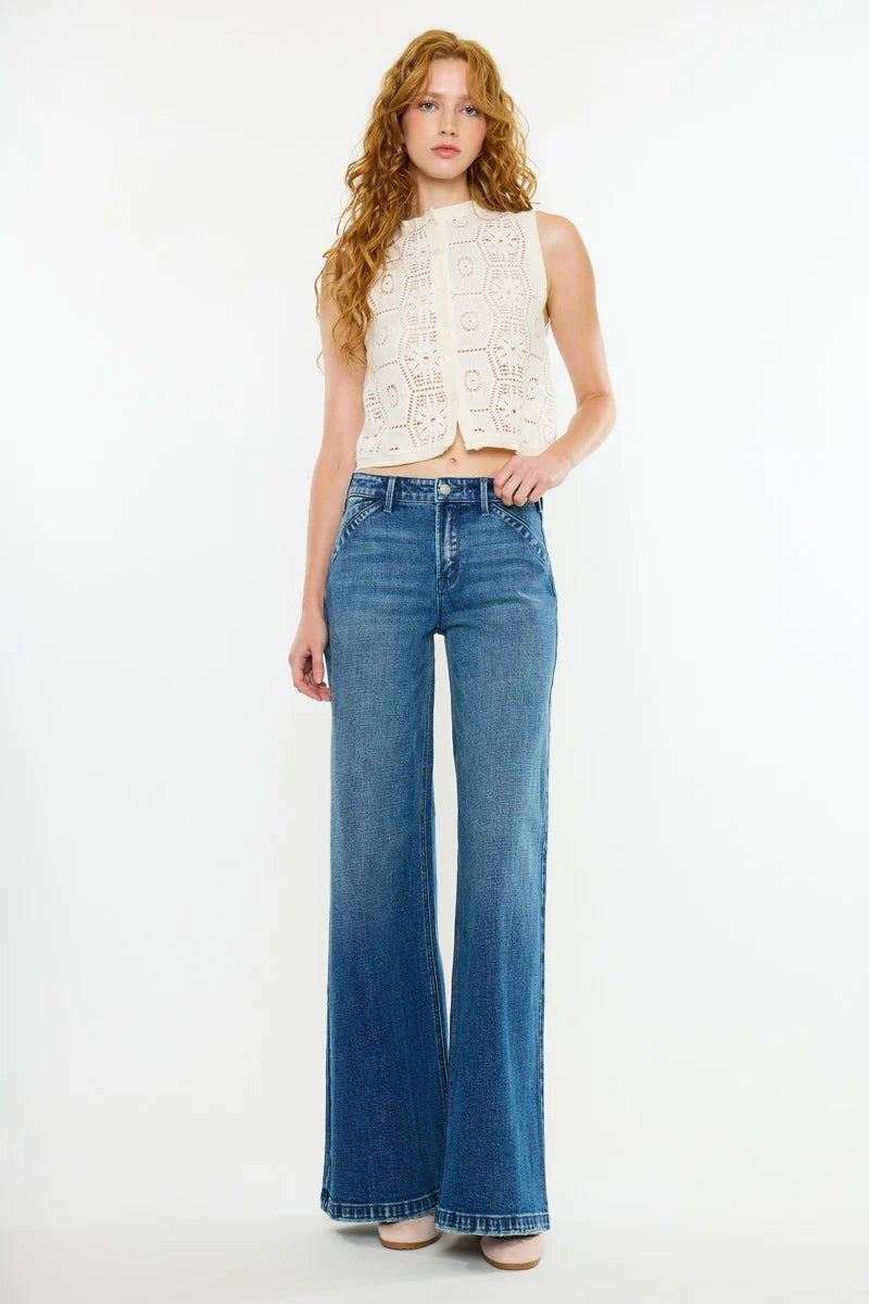 Kancan Dolly High Rise Wide Leg Jean