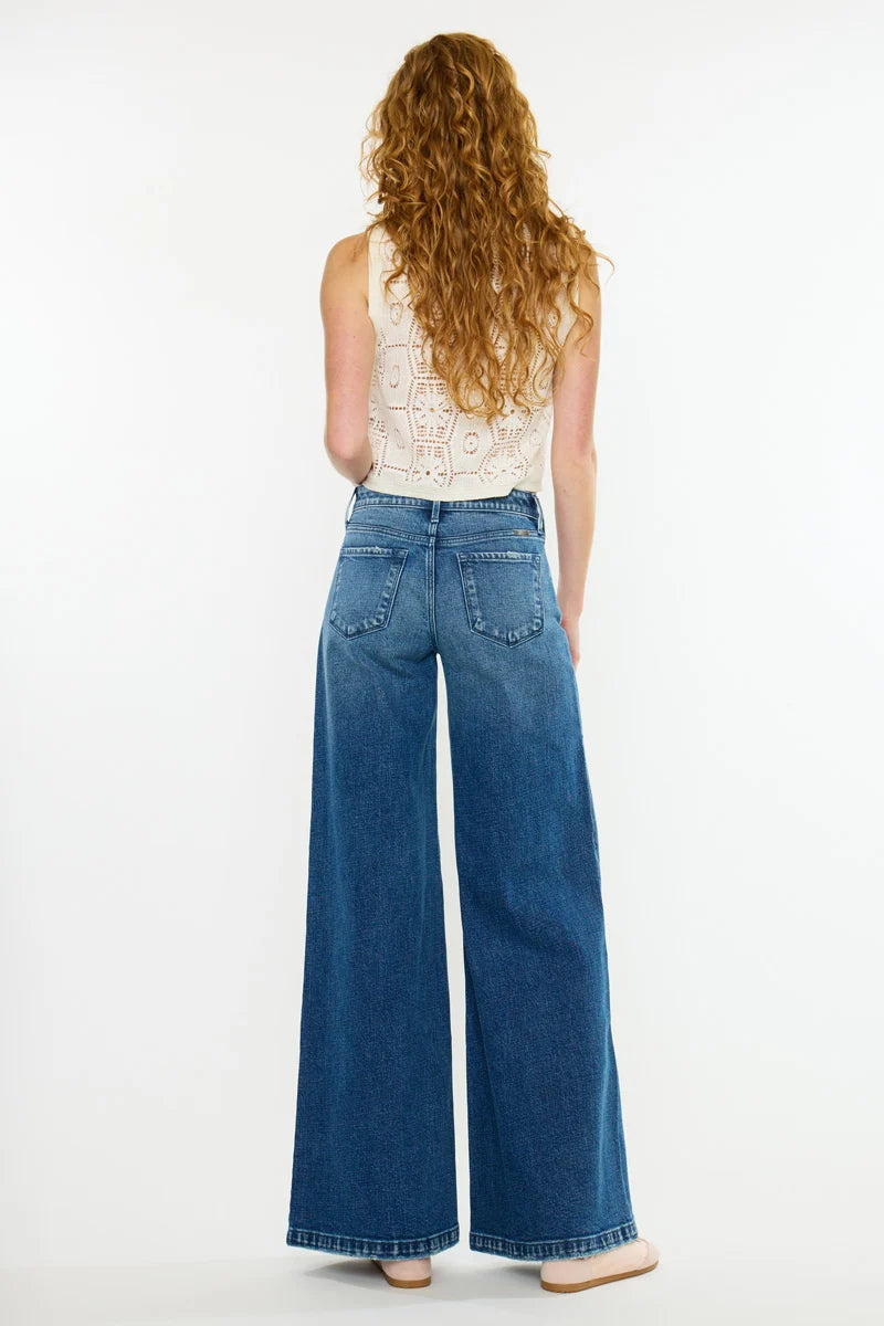 Kancan Dolly High Rise Wide Leg Jean