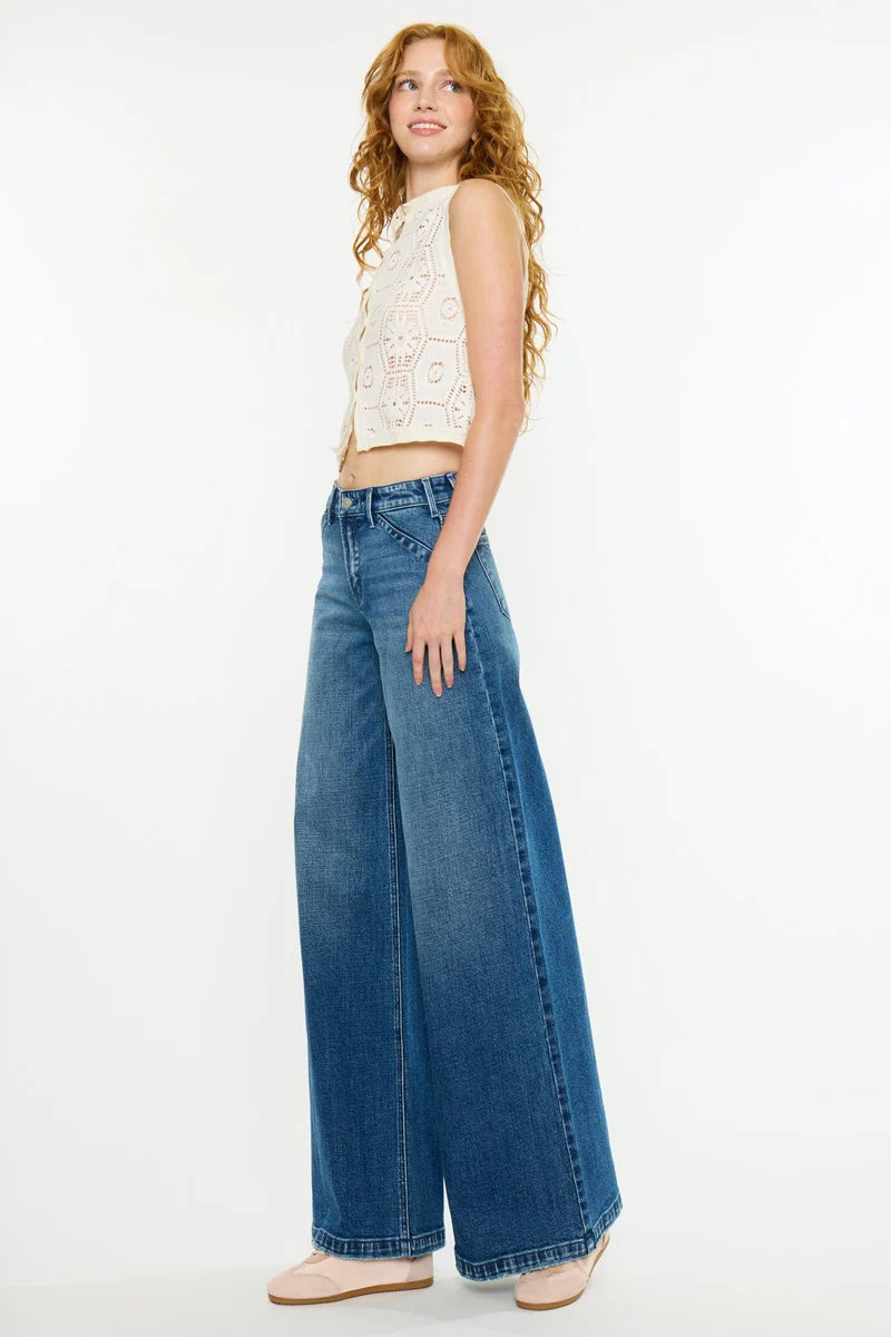 Kancan Dolly High Rise Wide Leg Jean