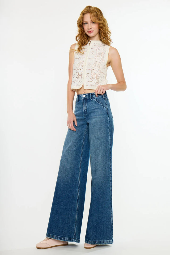 Kancan Dolly High Rise Wide Leg Jean