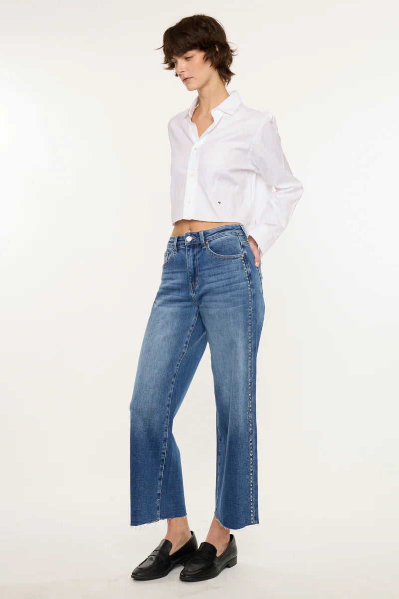 Kancan Mailene Crop Wide Leg Jean