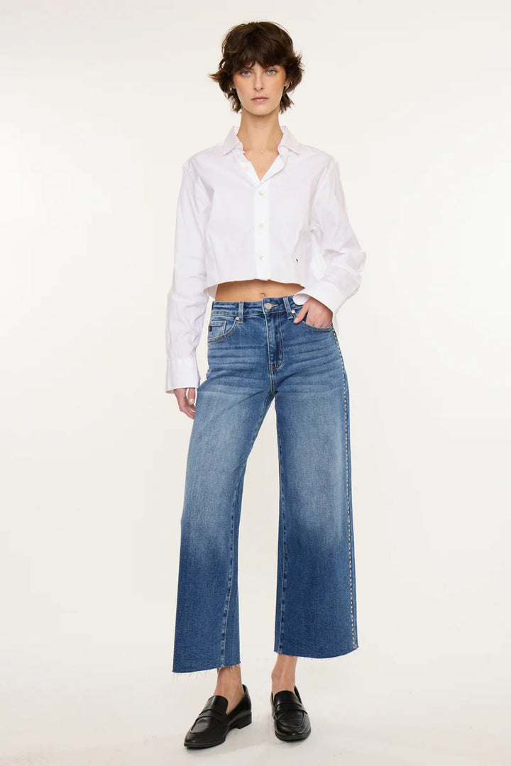 Kancan Mailene Crop Wide Leg Jean