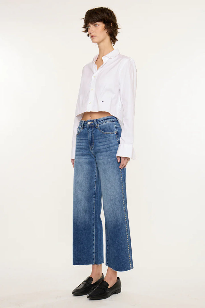 Kancan Mailene Crop Wide Leg Jean