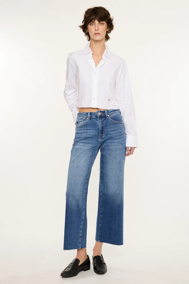 Kancan Mailene Crop Wide Leg Jean