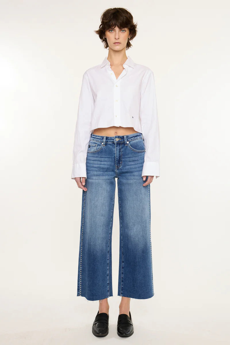 Kancan Mailene Crop Wide Leg Jean