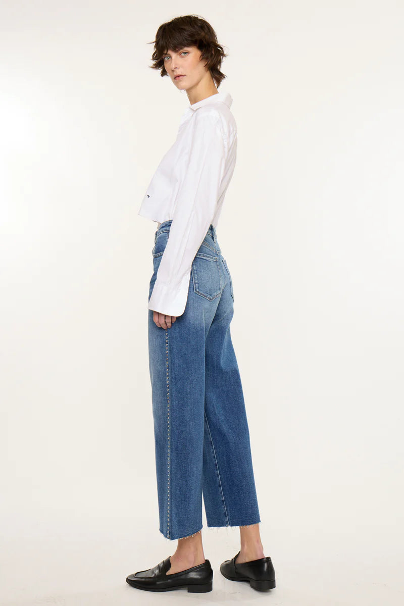 Kancan Mailene Crop Wide Leg Jean