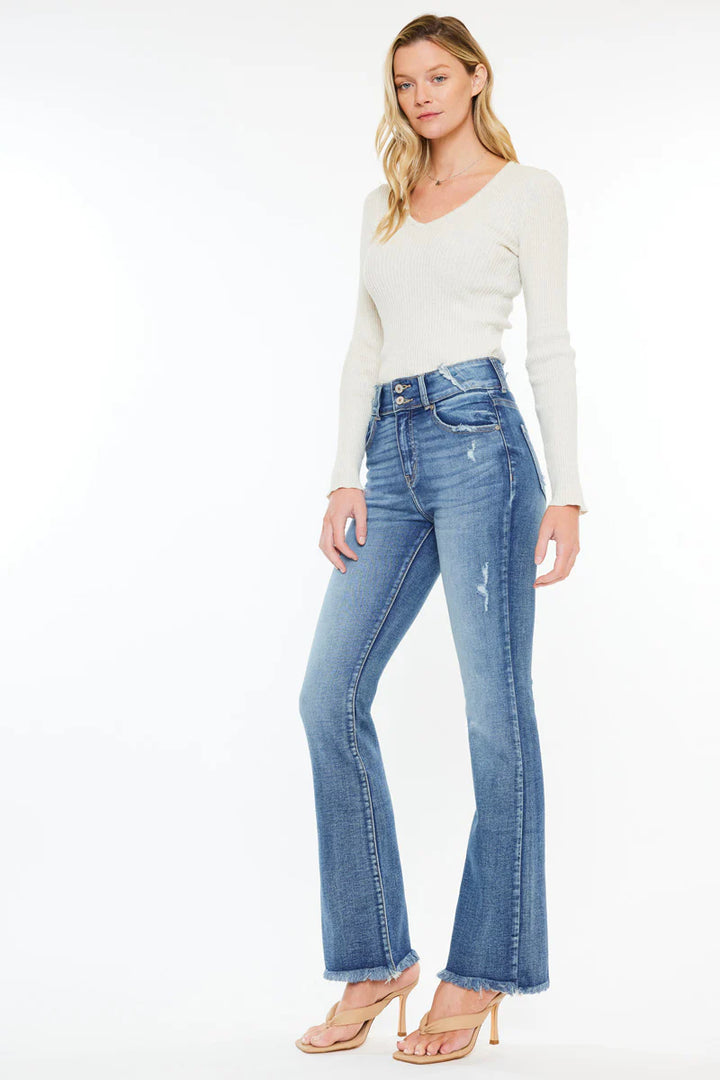 Kancan Ruby Bootcut Fray Jean