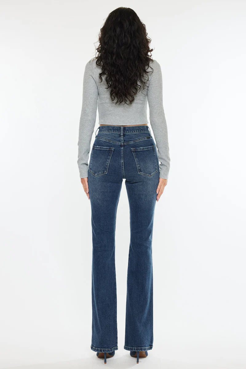 Kancan Button Slim Bootcut Jean