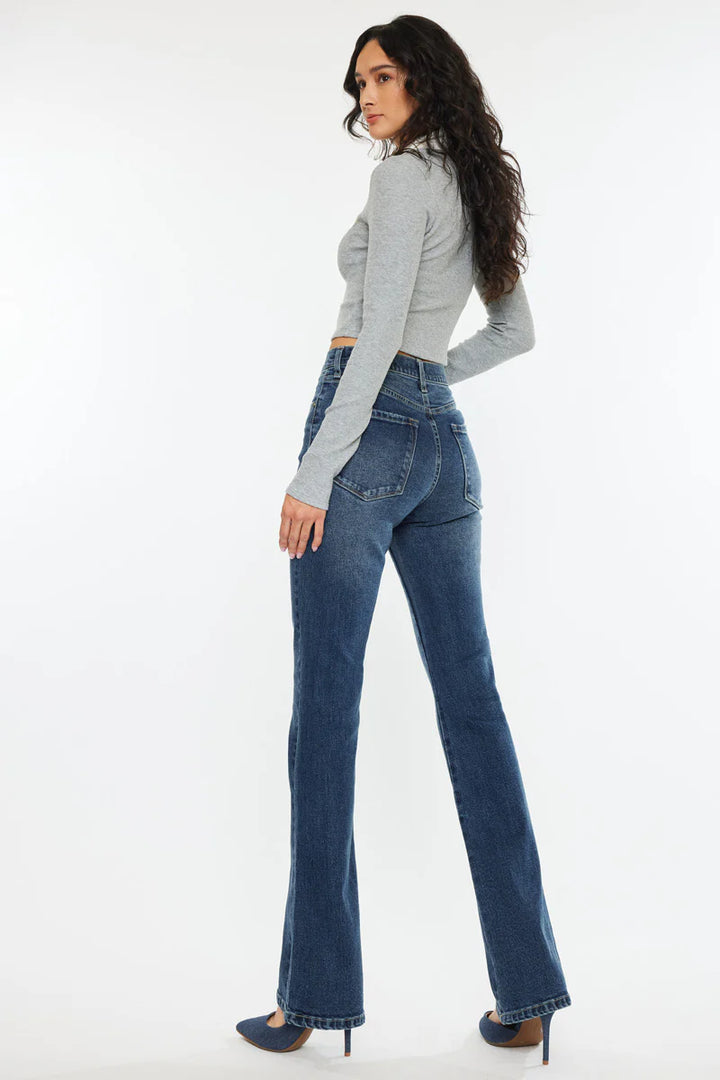 Kancan Button Slim Bootcut Jean